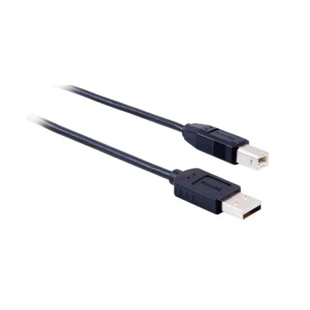 Philips 6 ft USB 2.0 A‑to‑B Device Cable 480 Mbps Printer/Scanner Cord Black